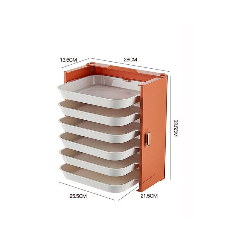 6-Layer Kitchen Food Plate Organizer