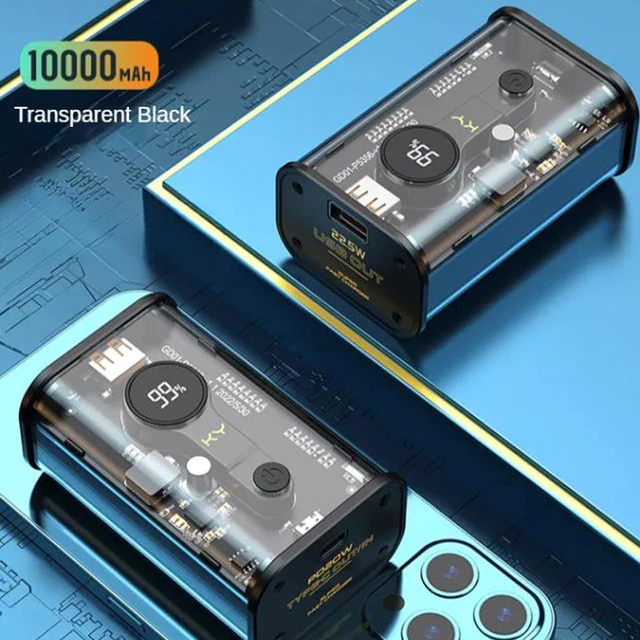 Digital Display Transparent Power Bank