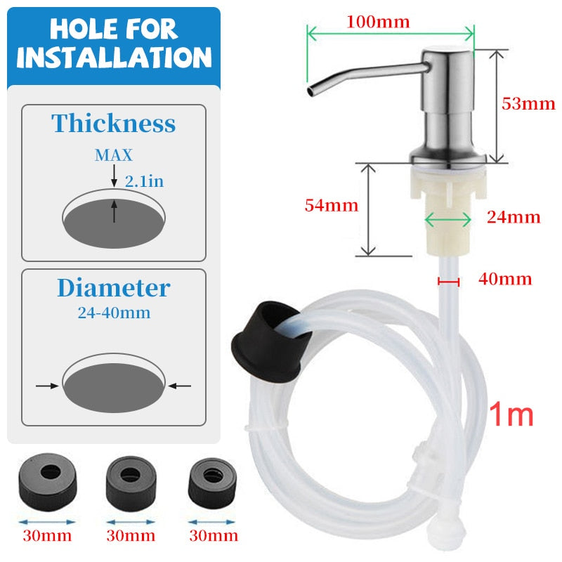 Kitchen Sink Built-in Liquid Soap Dispenser Kit