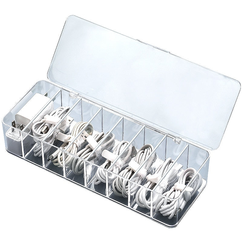 Transparent Cable Organizer Box