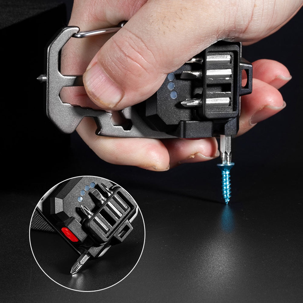 Mini LED Flashlight Screwdriver Keychain Tool