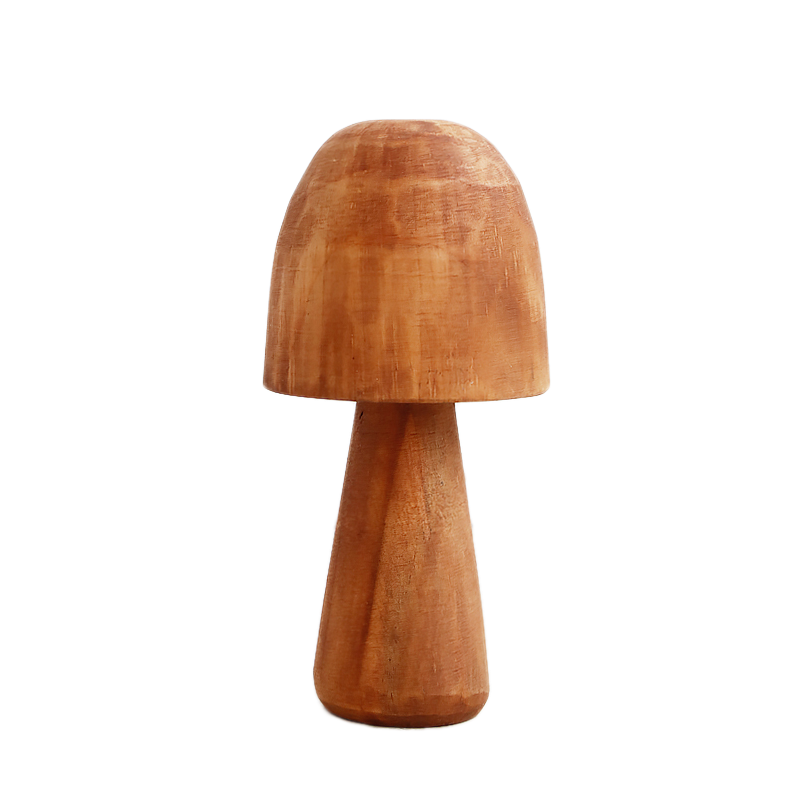 Mushroom Solid Wood Sculpture Home Decor