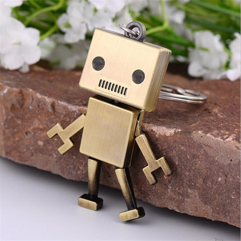 Mini Confused Robot Keychain