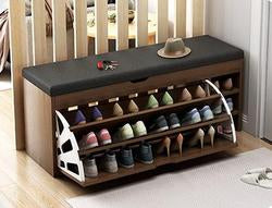 Nordic Wooden Space Saving Shoe Rack Stool