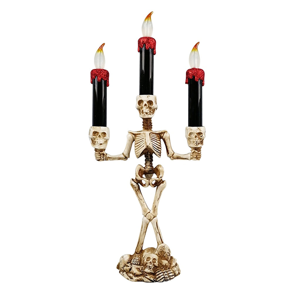 Scary Skeleton Halloween Candle Lights