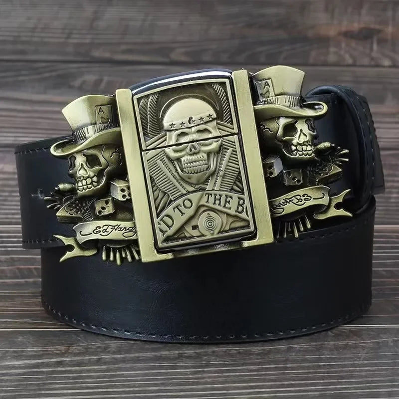 Kerosene Lighter Metal Buckle Belt