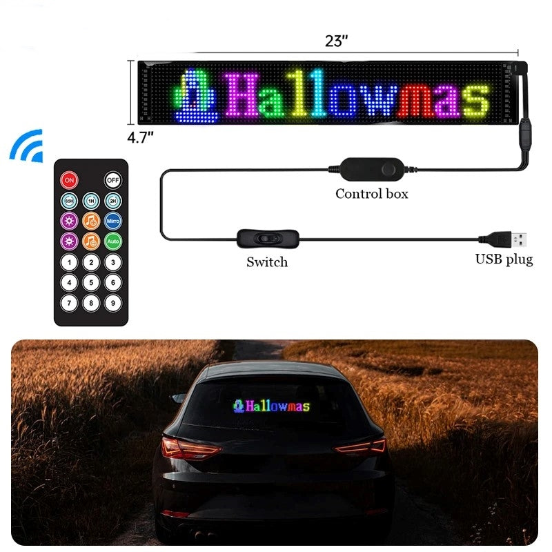 LED Customizable Fun Ride Bluetooth Car Sign