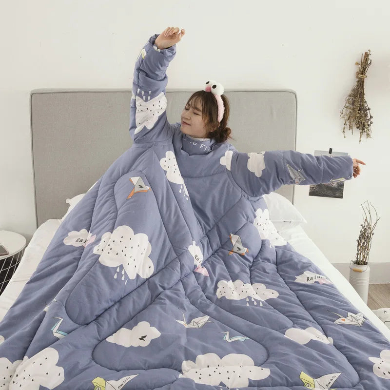 Lazy Time Wearable Sleeping Blanket