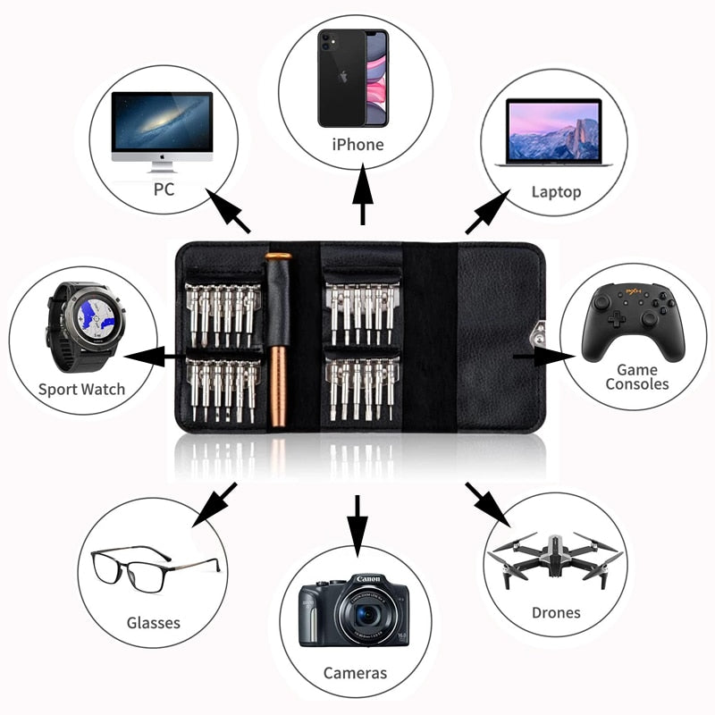 25in1 All-Purpose Complete Screwdriver Kit