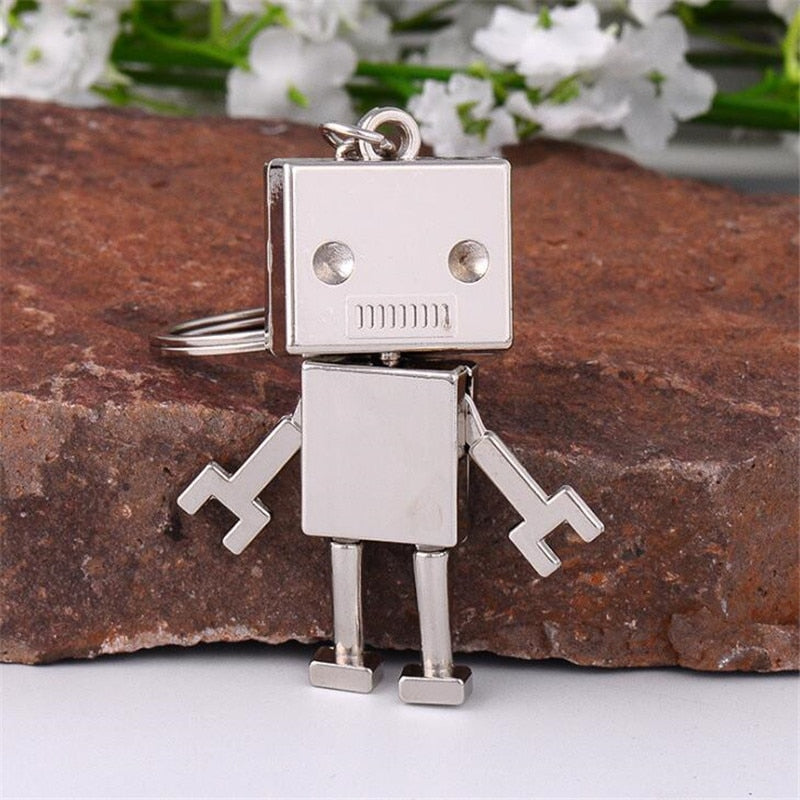 Mini Confused Robot Keychain