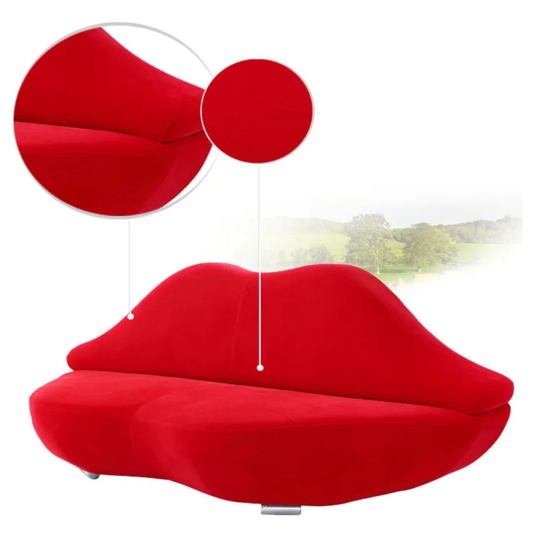 Sexy Red Lip Double Seat Sofa