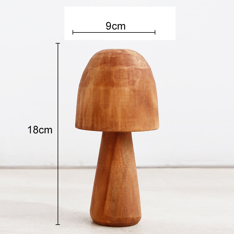 Mushroom Solid Wood Sculpture Home Decor