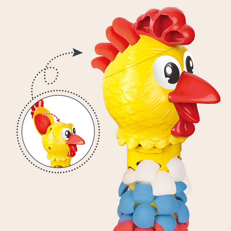 Colorful DIY Silly Feathered Chicken Toy