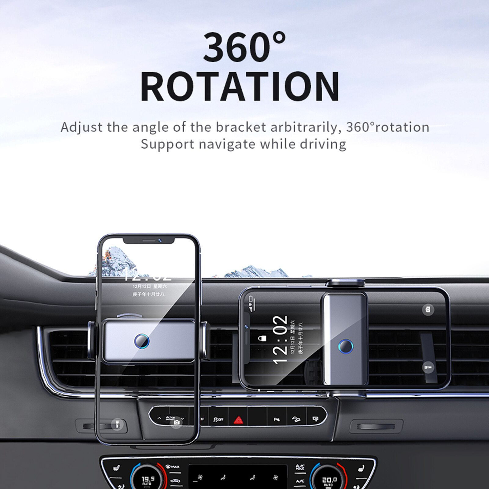 360 Rotating Car Vent Phone Holder