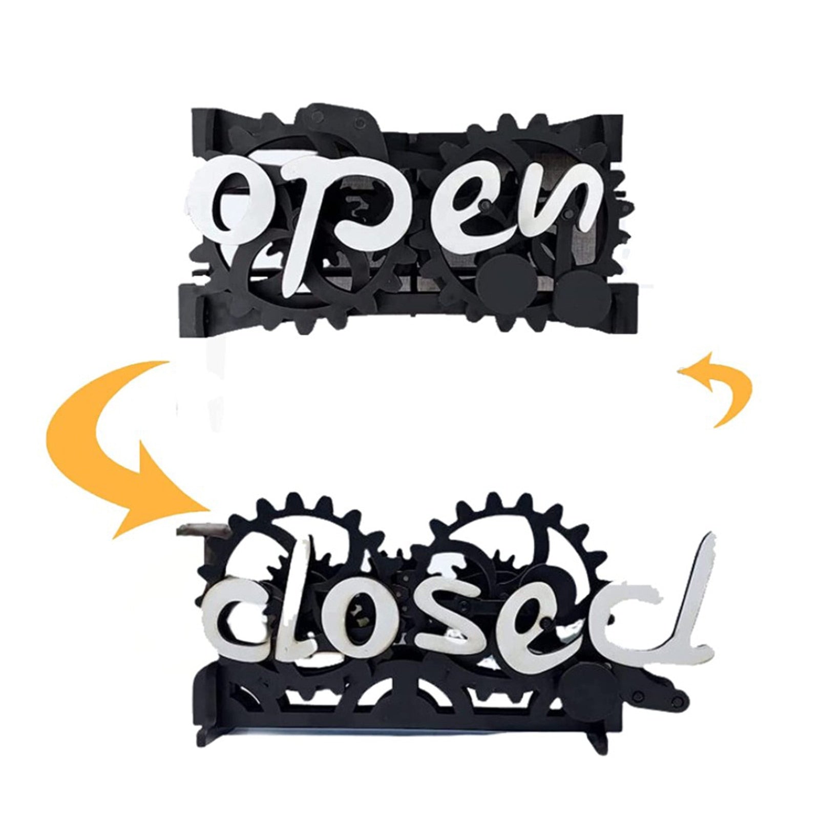 Wooden Double-Sided Reversible Open Closed Sign