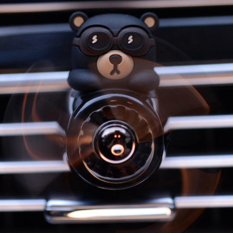 Bear Pilot Rotating Car Air Freshener