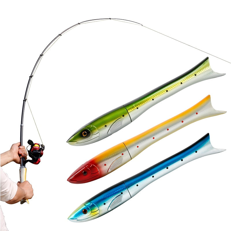 Mini Fish Shaped Collapsible Fishing Rod Pole