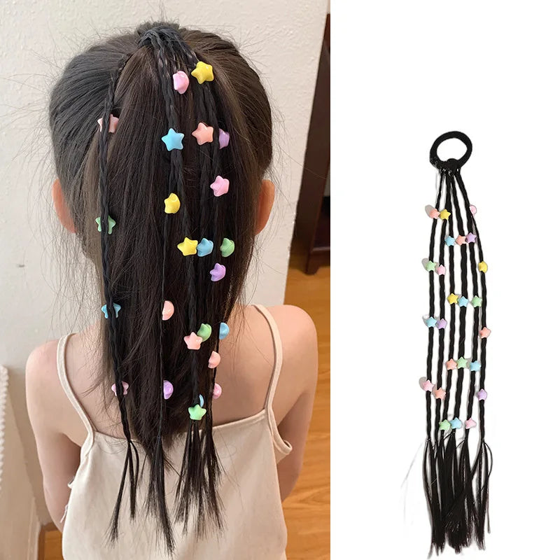 Floral Charm Ponytail Kids Hair Bands