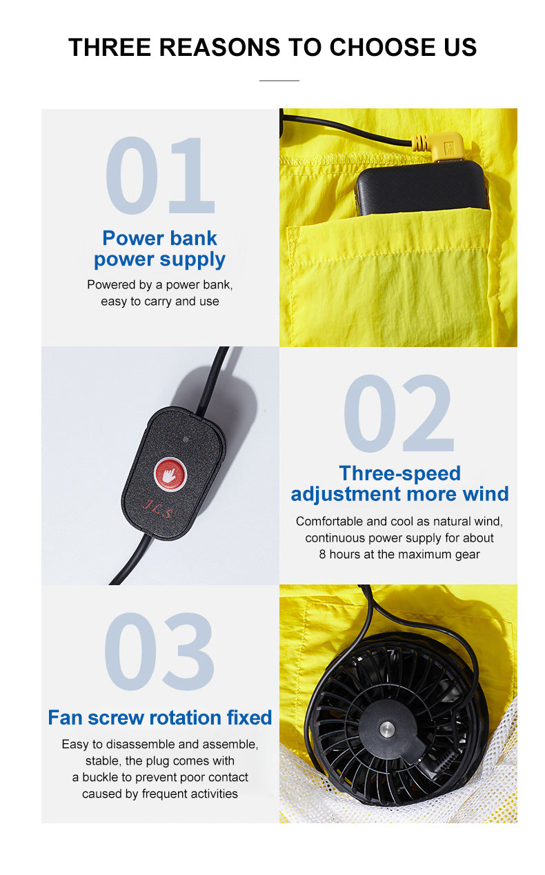 Outdoor Summer Cooling Fan Jacket