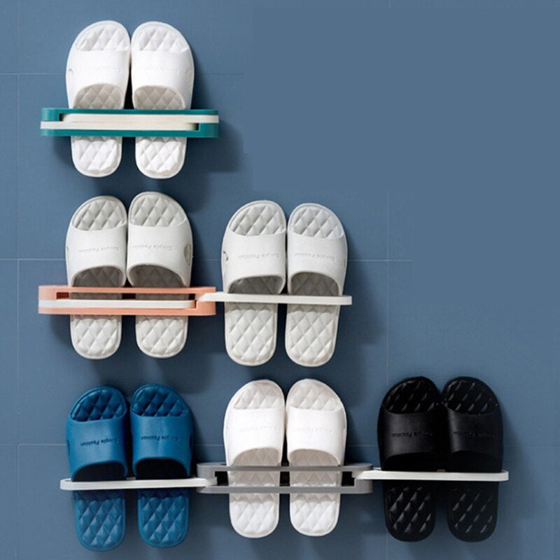 Self-Adhesive Foldable Shoe Rack