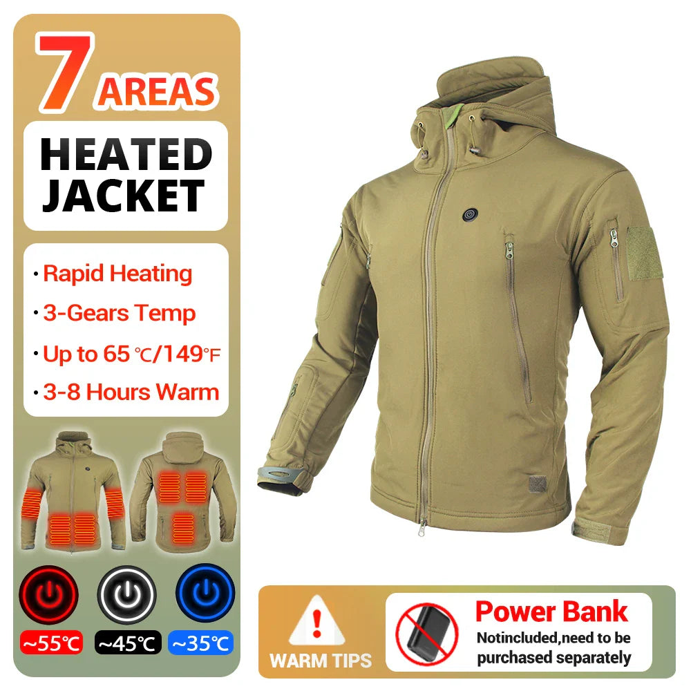 Hooded Heated Winter Camping Jacket