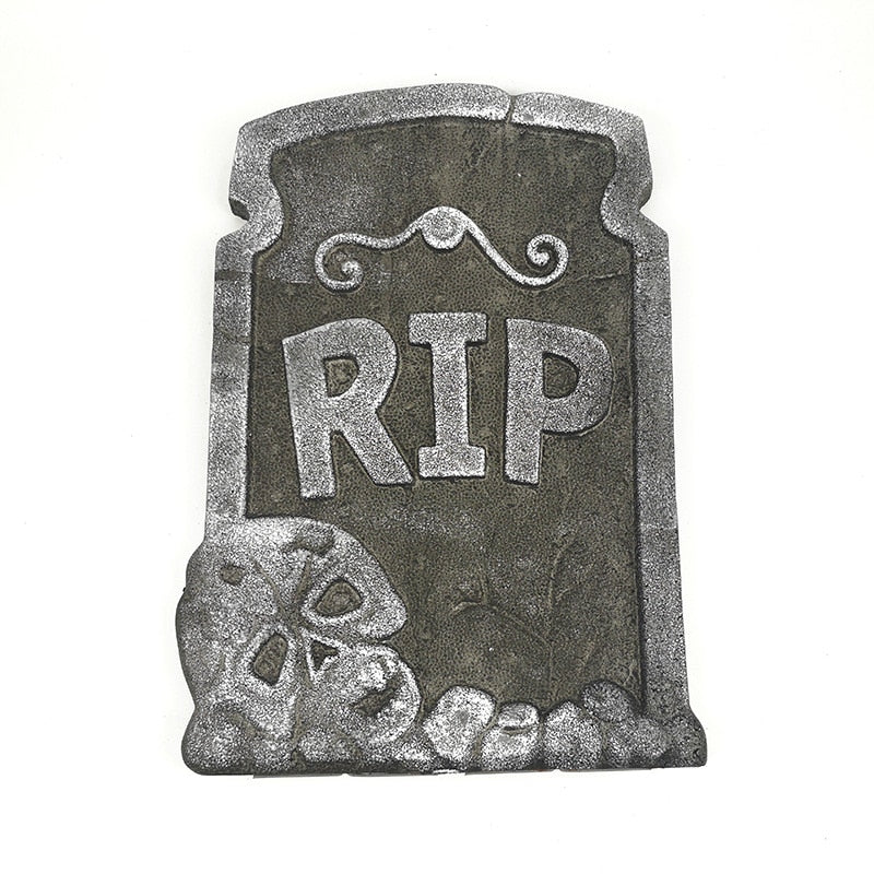 Foam Skeleton Halloween Tombstone