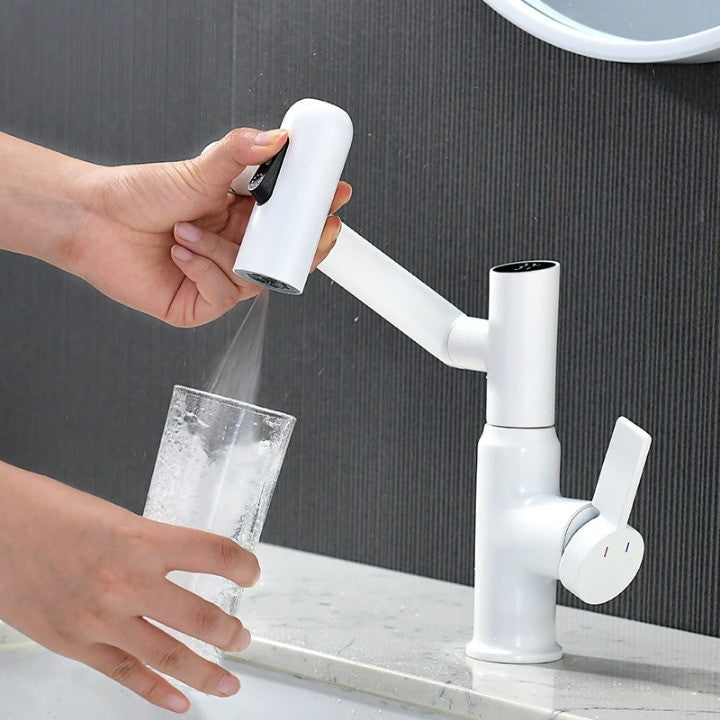 Digital Temperature Full Rotation Ultra Spin Basin Faucet