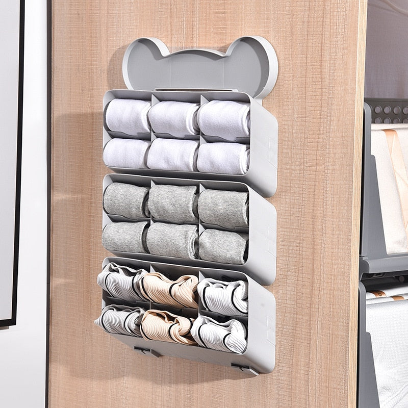 Self-Adhesive Stackable Wall Cloth Organizer Shelf