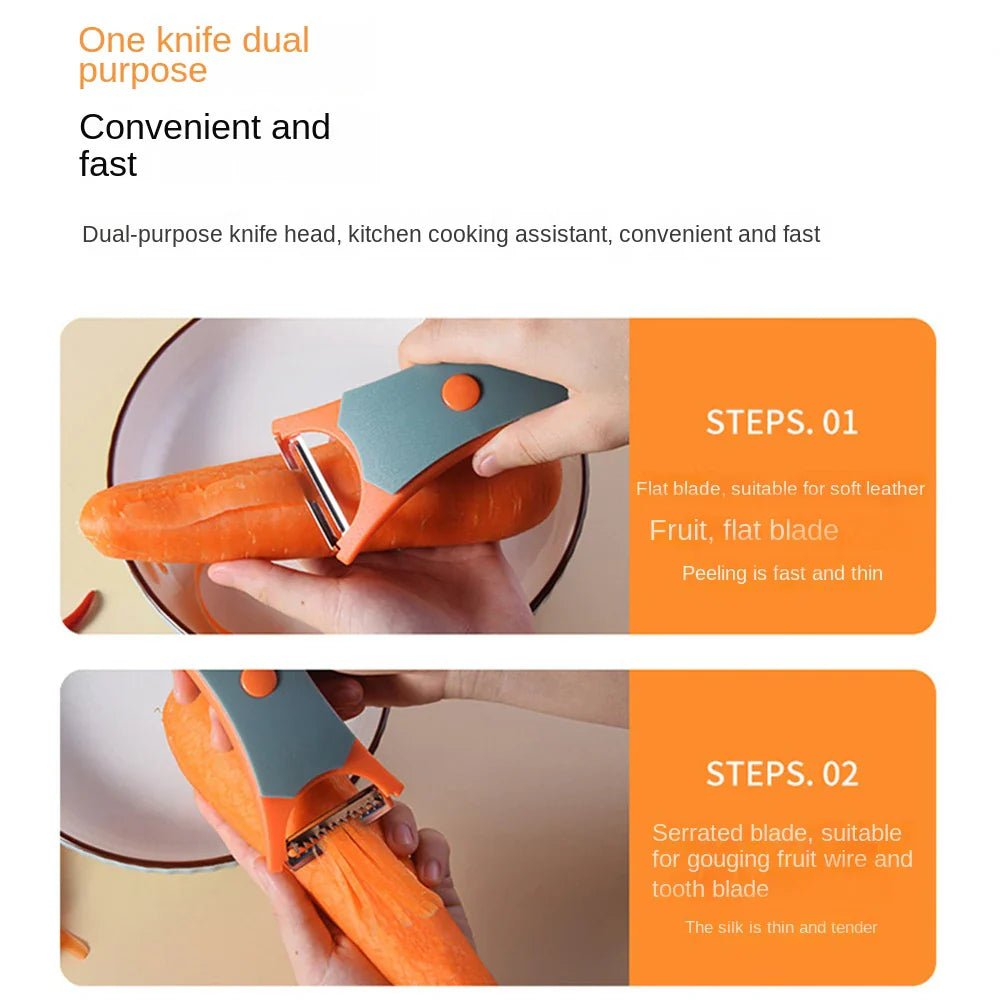 Slice Ease Dual-Action Fruit & Veggie Peeler