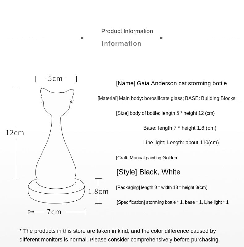 Cat-Inspired Weather Forecast Bottle