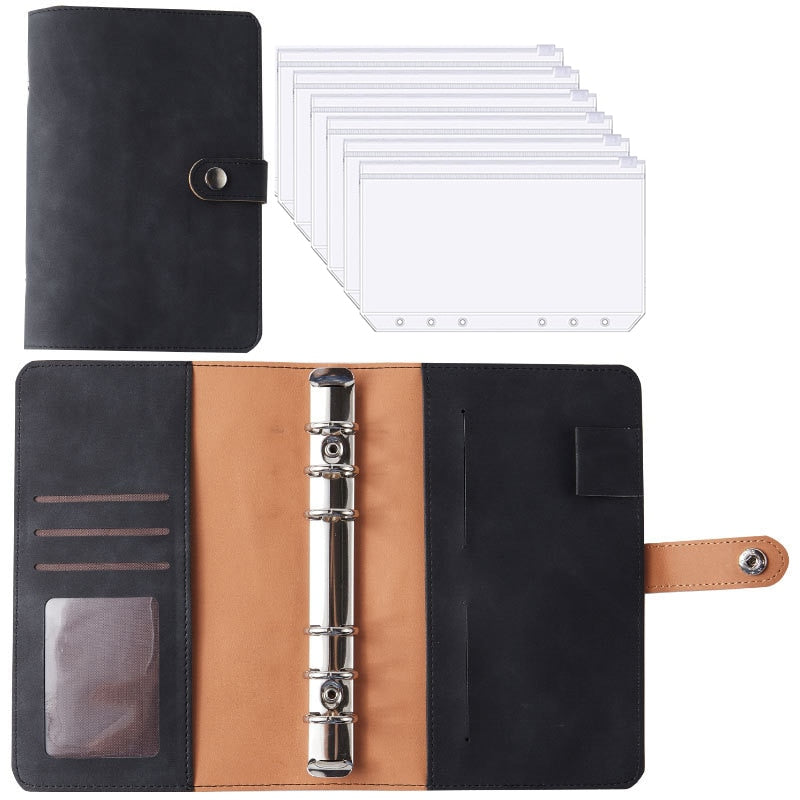 Financial Planner Leather Multi Pocket Bill Organizer Notebook