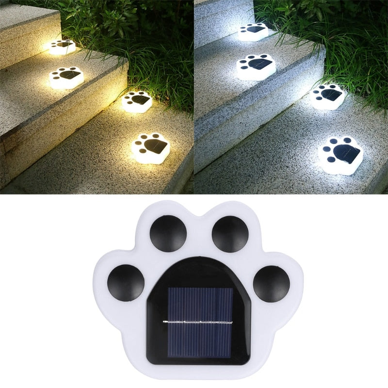 Cat Paw Solar Powered Outdoor Floor Lamps