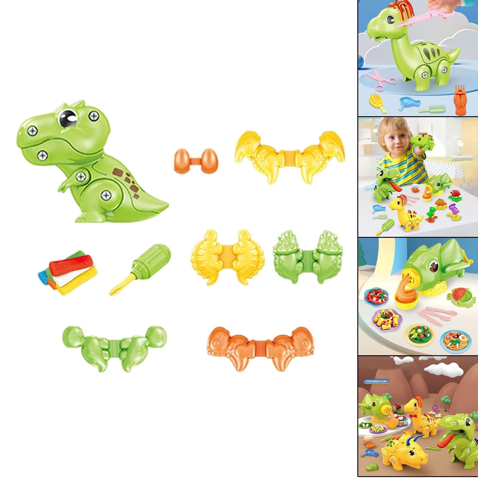 Educational Clay Modeling Dinosaur Toy Set