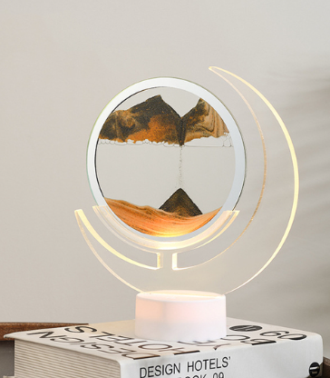 Sand Serenity Moon Shape Night Light