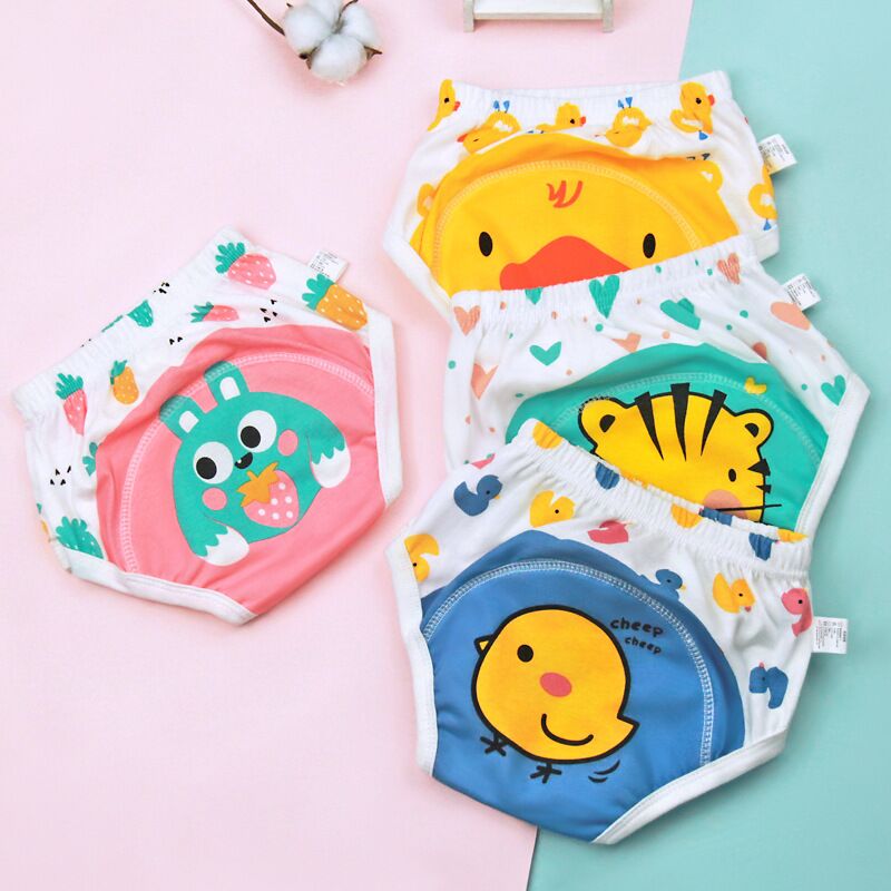 4-Pack Cute Animals Cotton Unisex Kids Underwear Set