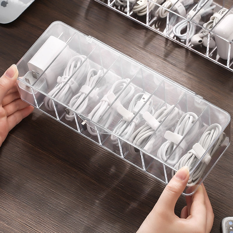 Transparent Cable Organizer Box