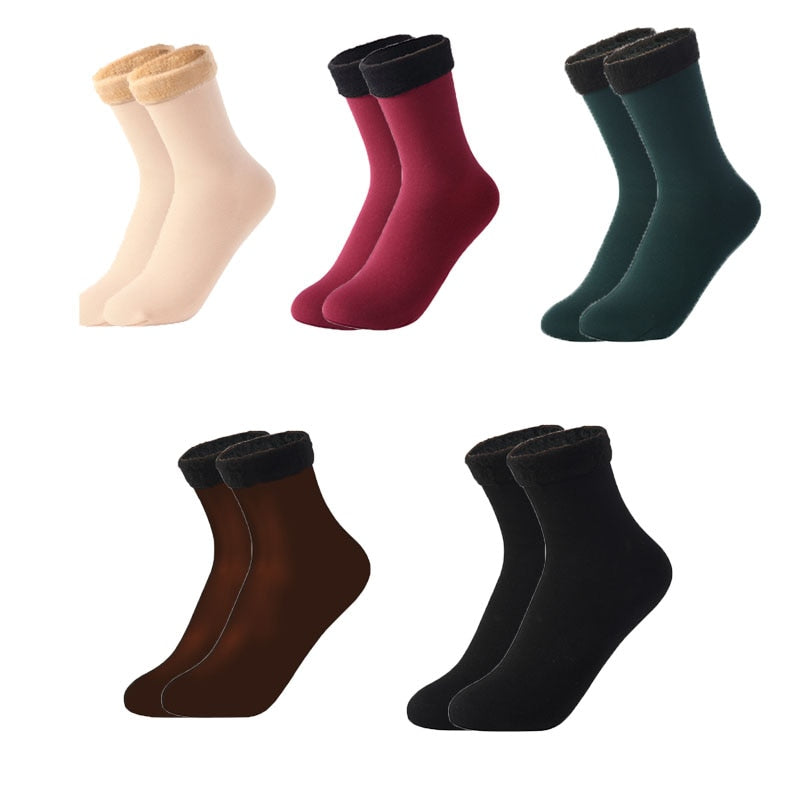 Thermal Touch Winter Warm Solid Thick Socks