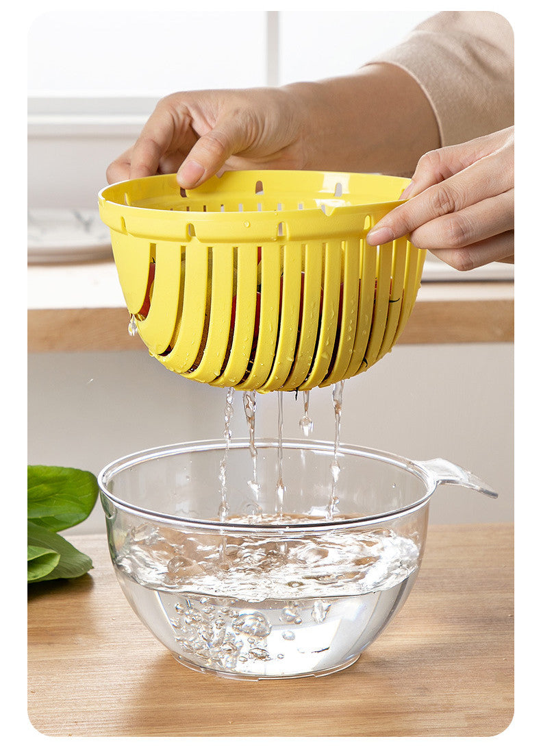 Double Layer Quick Drainer Basket