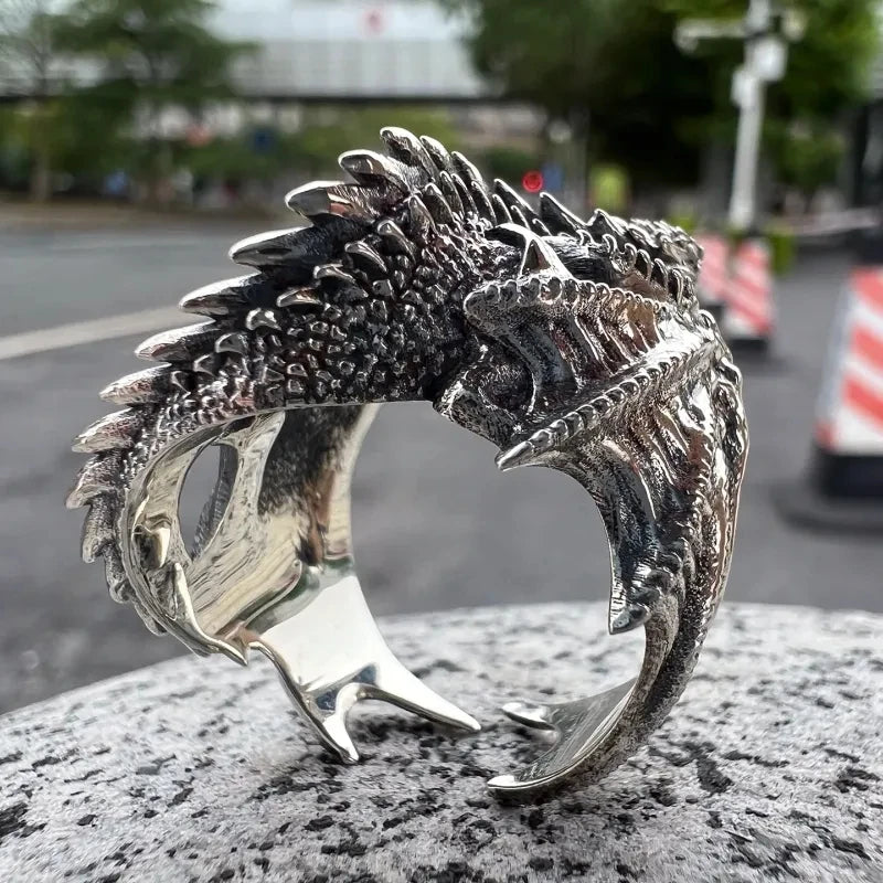 Majestic Dragon Wing Open Ring