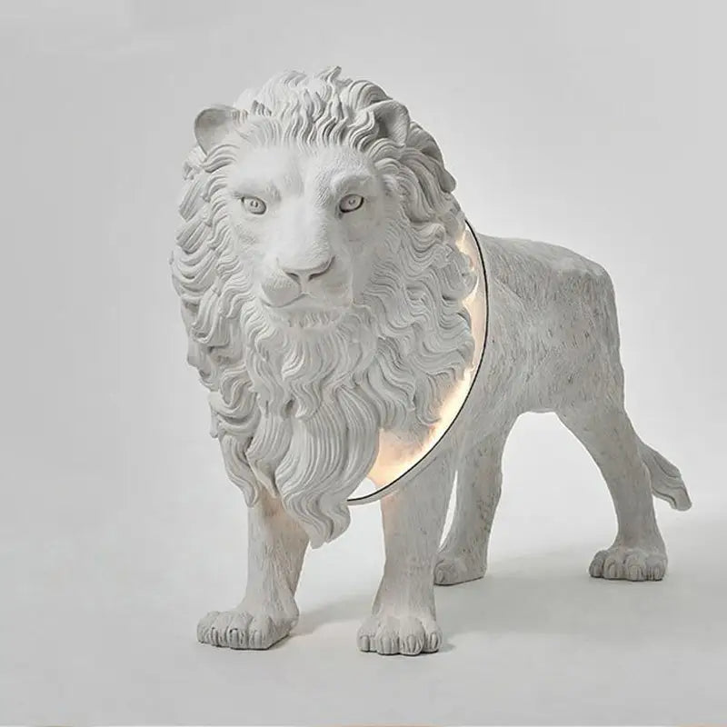 Modern Artistic Lion Pose Home Decorative Lamp