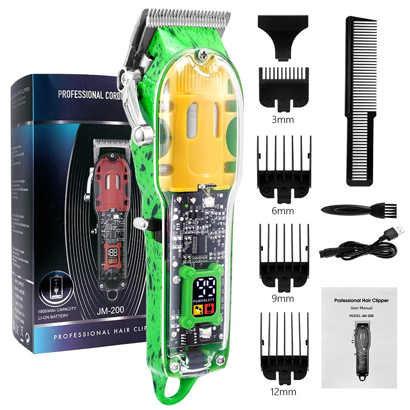 Professional Transparent LCD Hair Trimmer