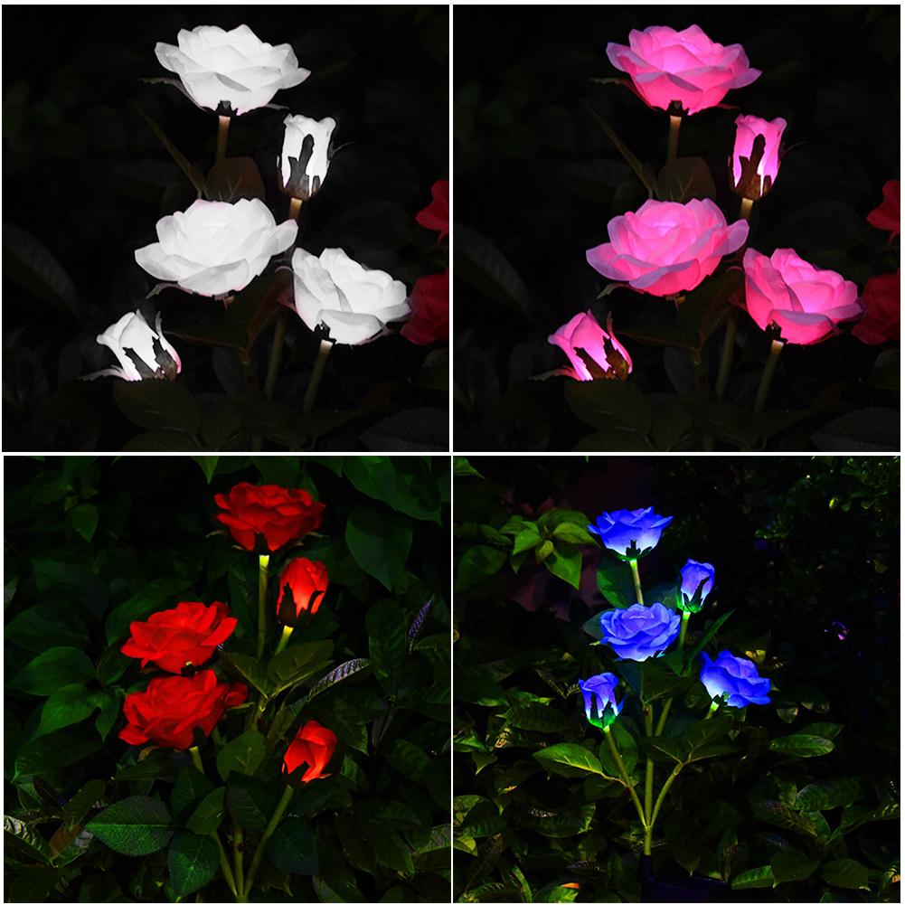 LED Solar Rose Decorative Light