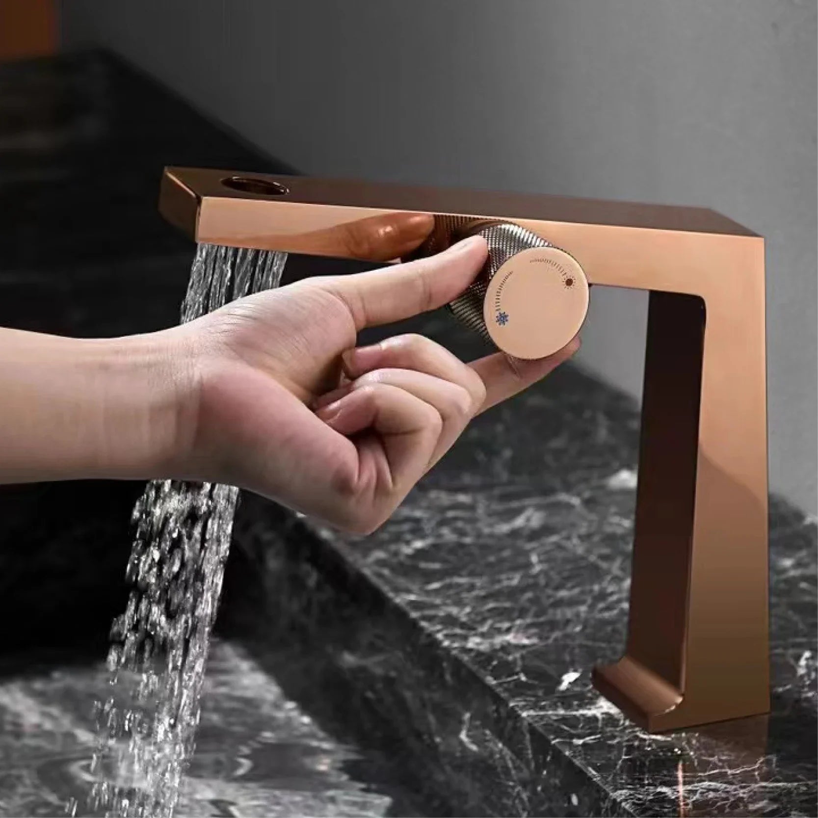 Elegant Touch Single Dual Control Bathroom Faucet