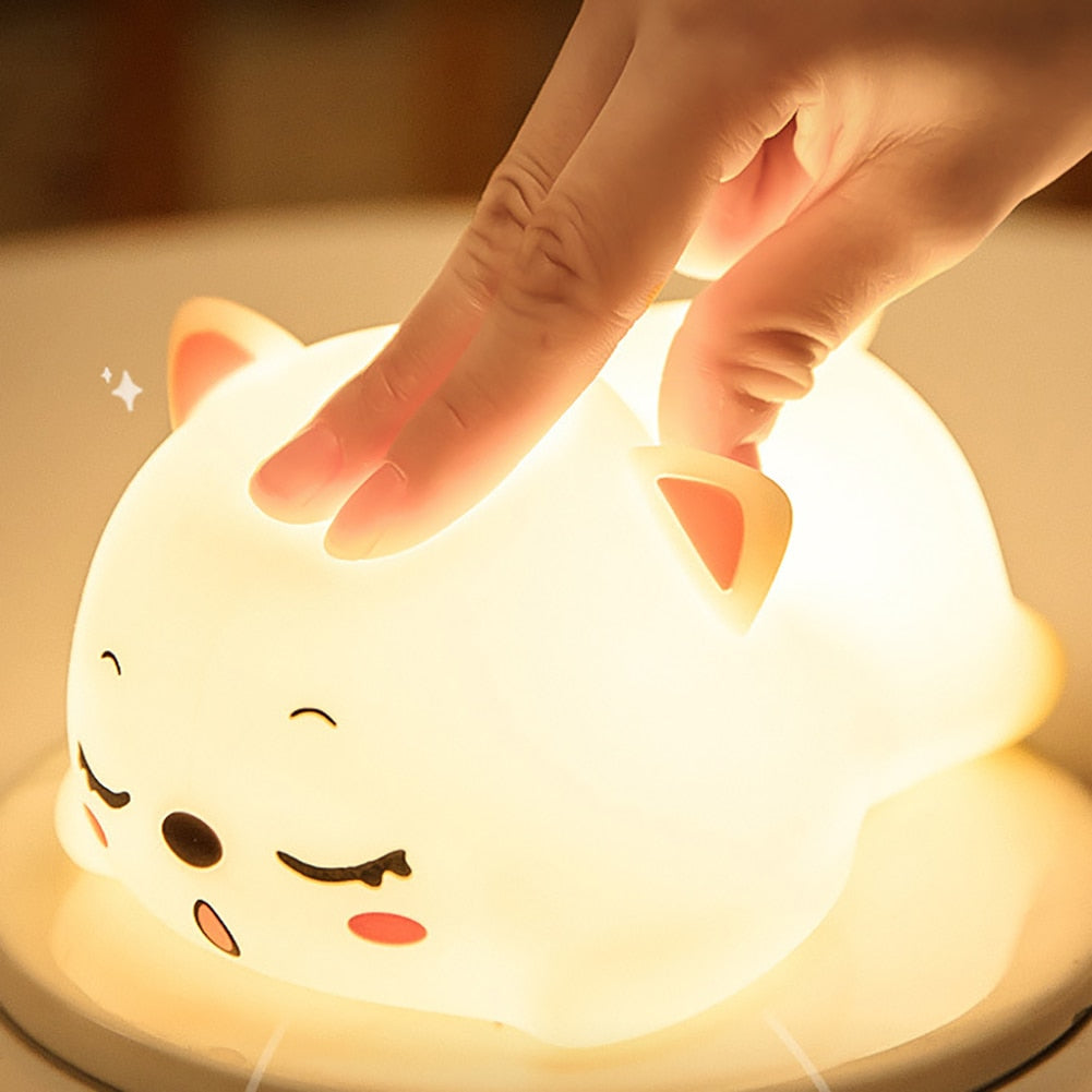 Mini Cat LED Touch Sensor Night Lamp