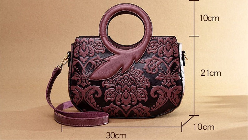 Classic Vintage Style Japanese Leather Handbag