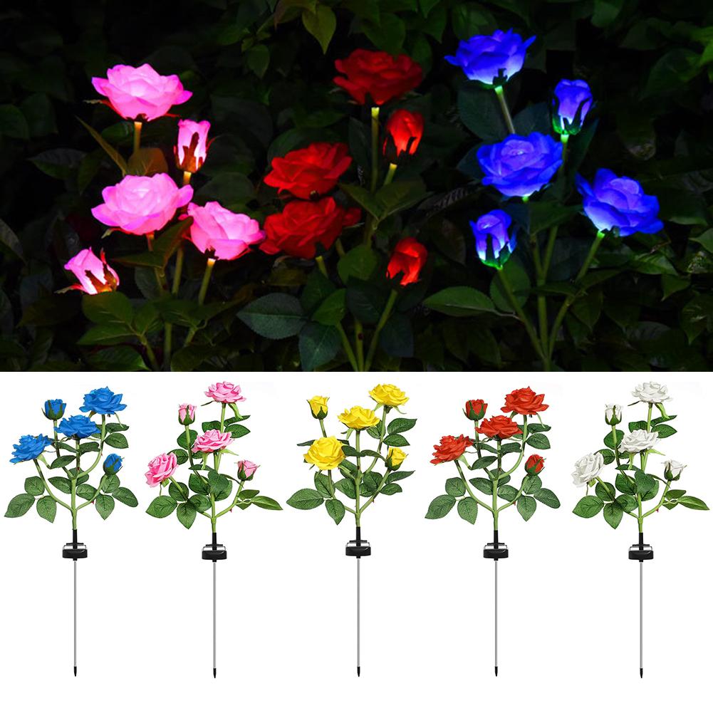 LED Solar Rose Decorative Light