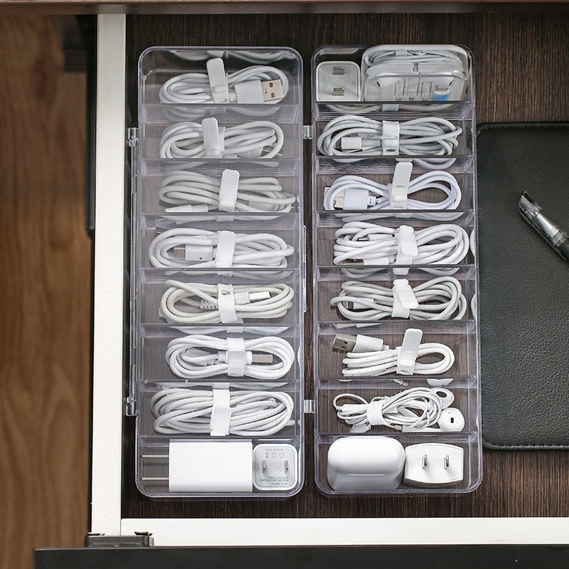 Transparent Cable Organizer Box