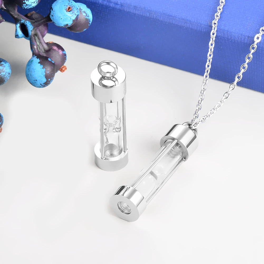 Memory Hourglass Glass Necklace