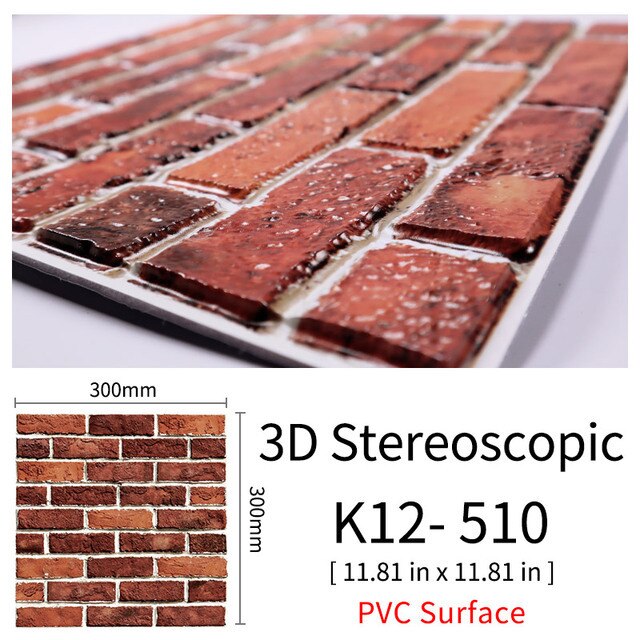 3D Self-Adhesive Cobblestone Wall Stickers