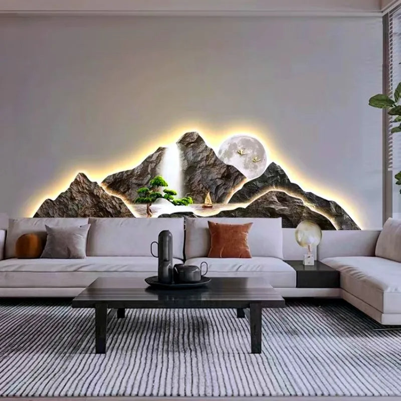 Majestic Peaks LED Mountain Art Canvas